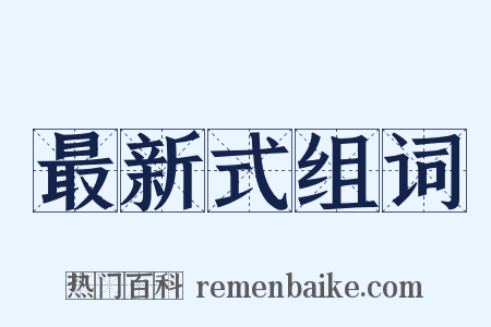 最新式组词是什么意思的图片